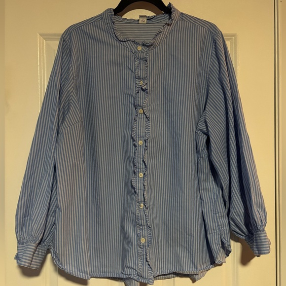 Old Navy Cotton Ruffle Blouse, size XXL - Picture 2 of 7